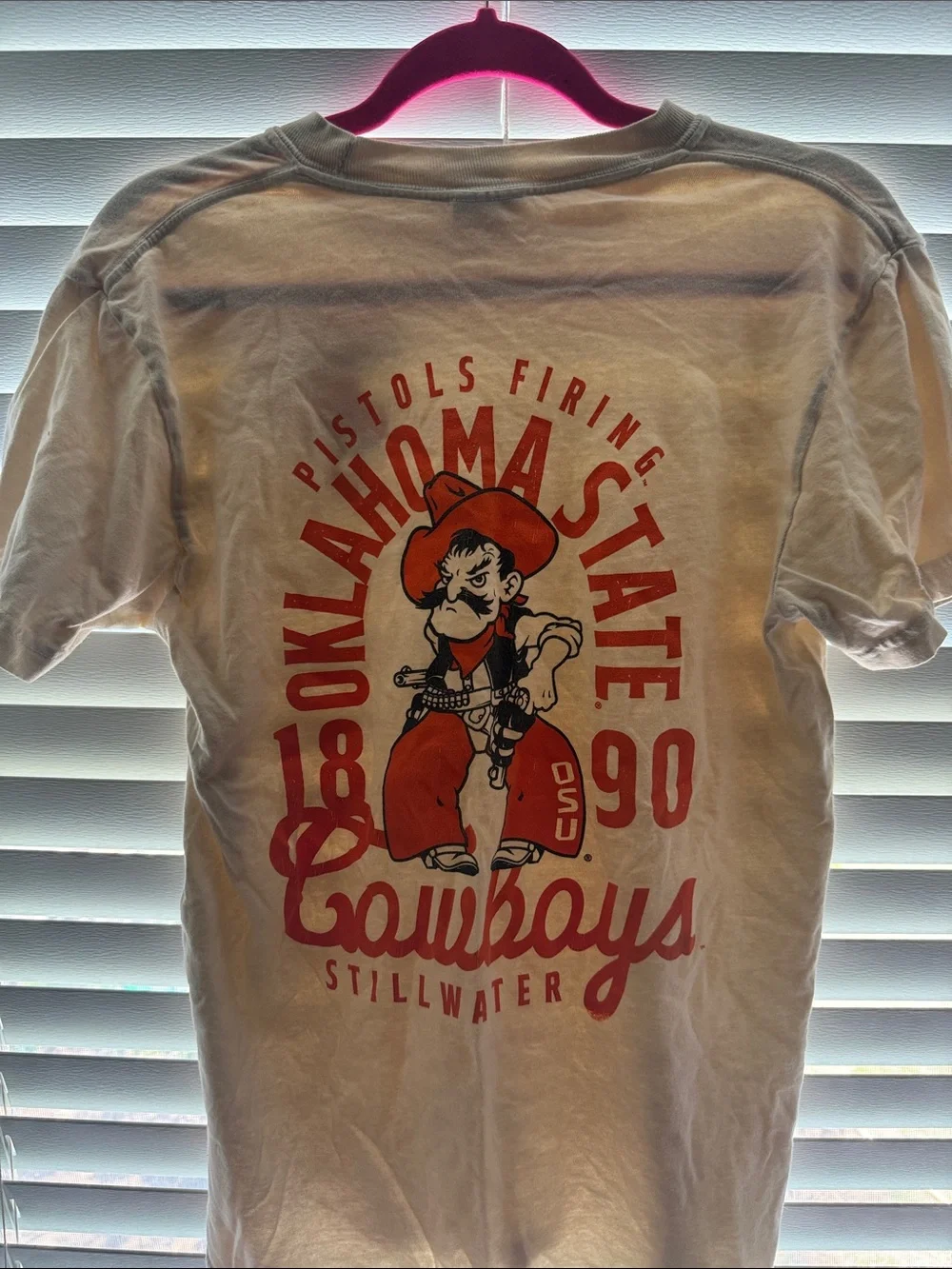 Comfort Colors White Oklahoma State Cowboys Short Sleeve Tee - Picture 3 of 3